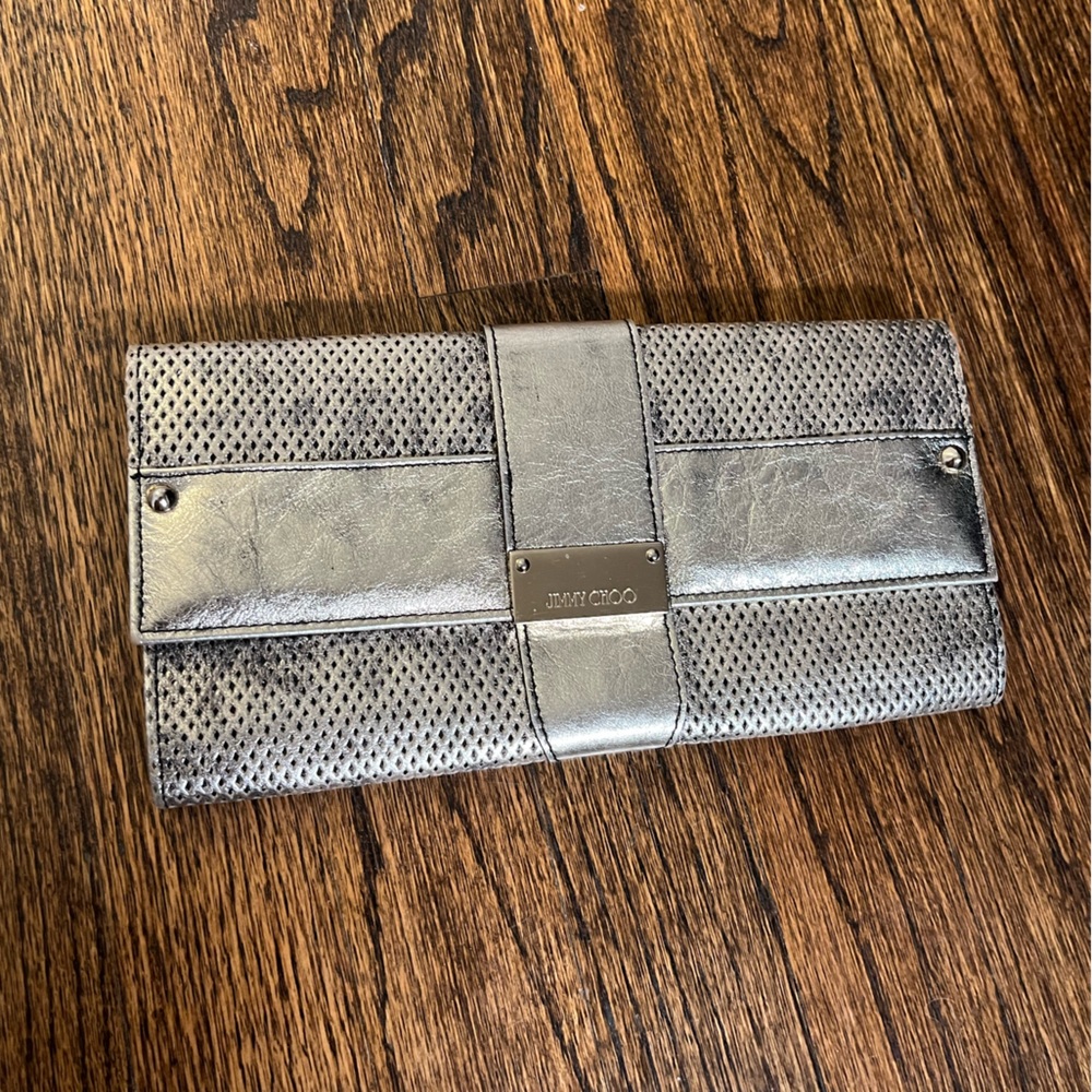 Silver Jimmy Choo Clutch